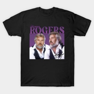 Kenny Rogers // 80s Vintage Purple Style // T-Shirt T-Shirt